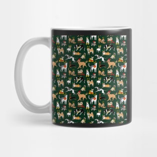 Christmas Dogs Green Mug